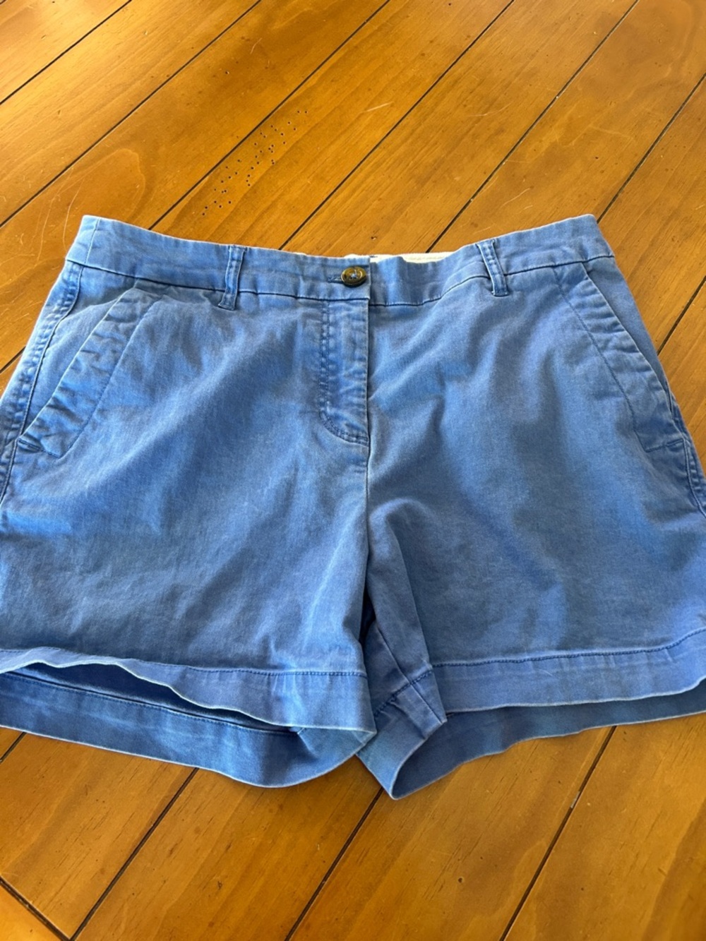 Boden Blue Cotton Chino Shorts Women’s Size 8 Classic Preppy Summer